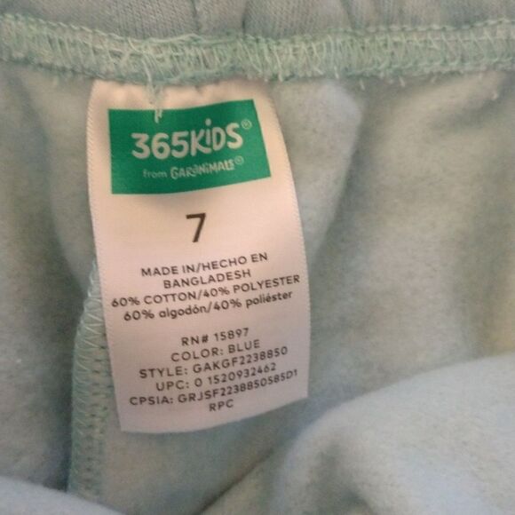 ❤️3/$15❤️ 365 Kids Girls Knit Joggers Blue sz 7 - Picture 5 of 5